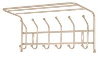 Вешалка /5/ настен. с полкой 600*238*268мм /6крючков/бежевый металликВП6/БЖ