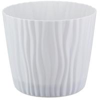 Кашпо ВОЛНА d200мм 4л с вклад.М3189 белый /16/