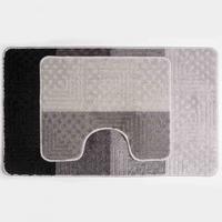 К-т ковр.для в/к 2шт.AQUA-PRIME SILVER 50*80/40*50см 11мм сер.AQP.BAN.SIL.202239-2.50х80-GY/25/