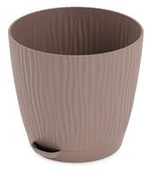 Горшок цв."Флис" 0,7л с прикорн.полив.(какао) М8427 /24/ Б