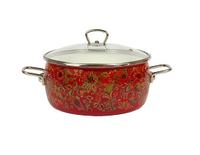 Кастрюля 3,0л сф.IMPERIO вишнев. 8SА205S/4