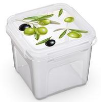 Контейнер для СВЧ 1,4л Fresh олива квадр.С57320/12/