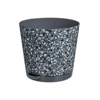 Горшок д/цв."Stone Flower" D160 2л прикорн.полив декор.(сер.) 221606935/01 /16/