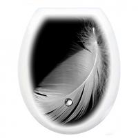 Сиденье д/унитаза NNN-Exclusive Фотопринт "Перо" AQP.09.161 /10/