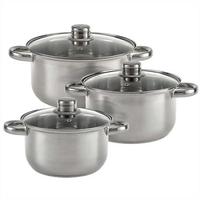 Н-р посуды из нерж.ст.6пр.(2,6л,3,5л,4,2л) ст.кр."Classic" WEBBER ВЕ-632/6 /4/