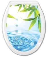 Сиденье д/унитаза жест.Декор КАПЛИ