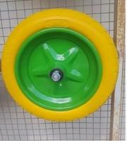 Колесо д/тачки PU1301(13"3,25х8 20/80мм)диск сварной,камера зеленая