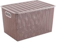 Корзинка "Вязь" 14л 350*245*205мм с/кр (роз.нюд) 533111 /12/
