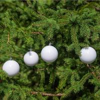 Шар JY-09-8 4шт.8см Жемчуг бел./72/