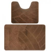 Комплект ковр.для в/к 2шт.BANYOLIN CLASSIC 50*80/50*40см 11мм темно-кор.BAN.01.2/50*80-184 /25/