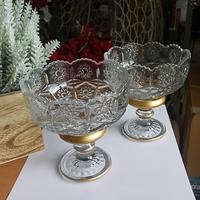 Н-р 2шт.ваз d11,5см h11.5см,h12,5см 370мл на ножке Bronze 033-099/276-028 /2/