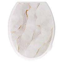 Сиденье д/унитаза с декор."Белый мрамор" 111056 /10/