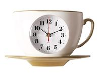 Часы настен.чашка с блюдцем 28*17см бел.с зол."Классика""Рубин" 2718-002 /10/