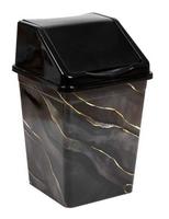 Ведро д/мусора с подв.кр.16л квадр.с дек."Черный мрамор" 941657 /14/