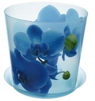 Кашпо ДЕКО D160мм 2,4л с под. М3106 Орхидея голуб. /36/