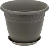 Кашпо "Рябина" d190мм 2,3л с под. М3054/ франц.серый /32/