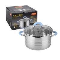 Кастрюля 4,5л MELODIA нерж.ст.,кр.-дуршлаг и 2 нос.д/слива 109009 /6/