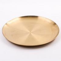 Тарелка-поднос 23см кругл.золото МВ 40721 /100/