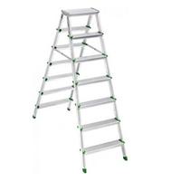Стремянка двухсторонняя алюминевая 7*7 Sarayli 3107 раб.выс.-3,49м,выс.до платф.-1,49м