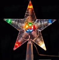 Гирлянда макушка LS-1-6 звезда 10л 16см Цветная /100/