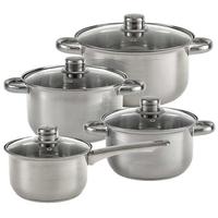 Н-р посуды из нерж.ст.8пр.с ковш.(1,9л,2,6л,3,5л,4,2л) ст.кр.WEBBER ВЕ-652/8 /2/