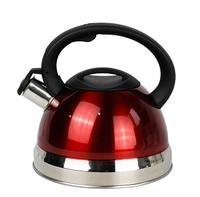 Чайник 3,0л со свист.нерж.201 индукц.красн.в цв.кор.1/12 вкн3607-1