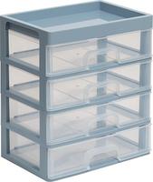 Органайзер д/мелоч.4ящ.(серо-син./прозр.) 340449 /4/